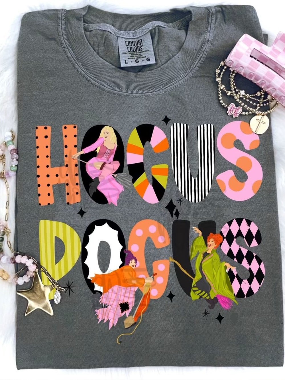 Comfort Colors Pepper 'Hocus Pocus' Graphic Tshirt Small-XL
